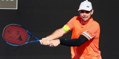Österreichischer Tennis-Profi Jurji Rodionov bei der Qualifikation der Australian Open