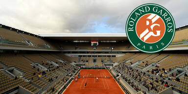 Roland Garros mit Logo der French Open