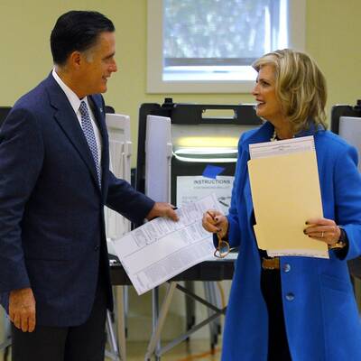 Romney wählt in Massachusetts