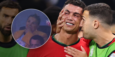 Bild auf Anzeigetafel: Ronaldo weinte wegen Mama
