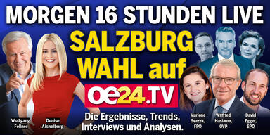 Die spannende Salzburg-Wahl am besten auf oe24.TV