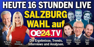 Die spannende Salzburg-Wahl am besten auf oe24.TV