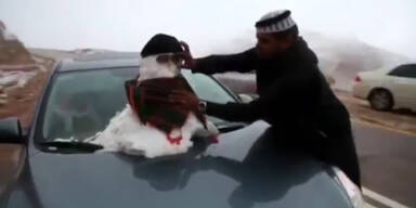 Schnee in Saudi-Arabien