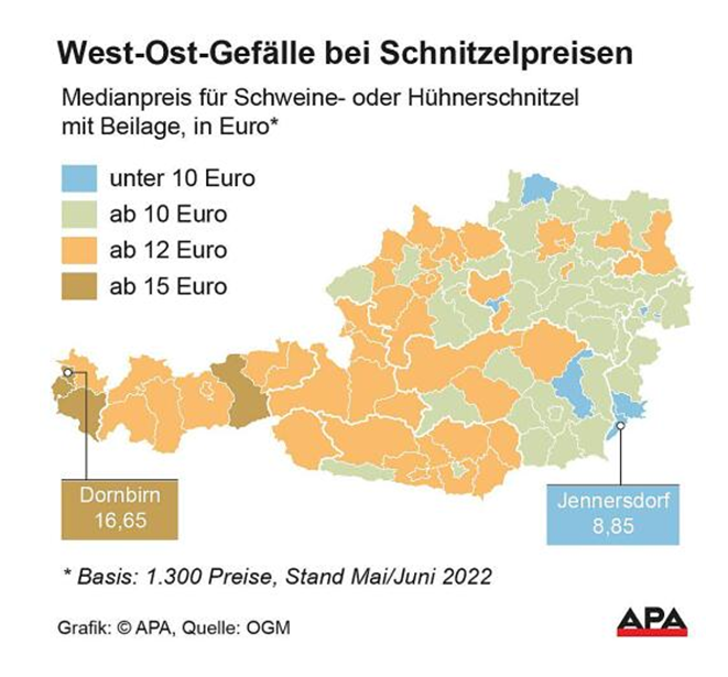 Teuerung  Schnitzel-Atlas: So variieren die Preise in Österreich -  Business-Live