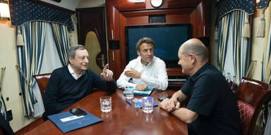 Scholz, Draghi und Macron in Kiew angekommen