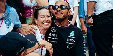 Birgit Lauda und Lewis Hamilton