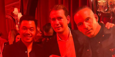 Sebastian Kurz mit Martin Ho und RAF Camora 