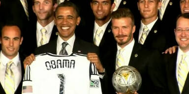 US-Präsident Obama neckte alten Beckham