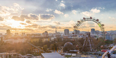 Sonnenuntergang beim Wiener Riesenrad