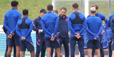 England-Coach Gareth Southgate beim Training