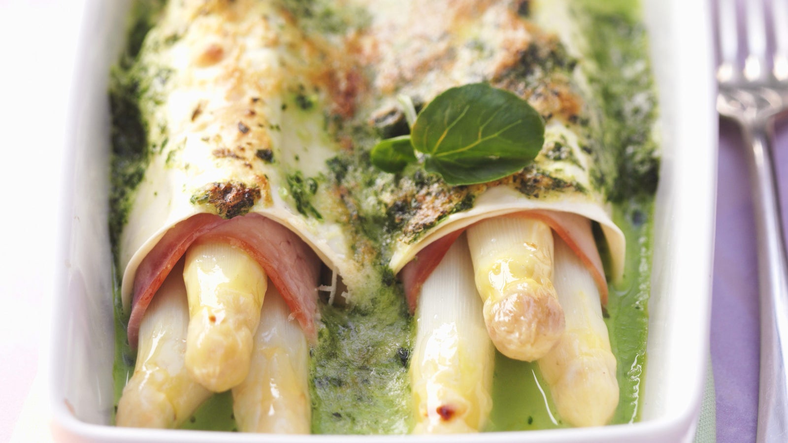 Spargel-Schinken-Röllchen - Cooking
