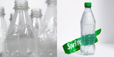 Nackte Erfrischung: Sprite entfernt Etiketten von Flaschen