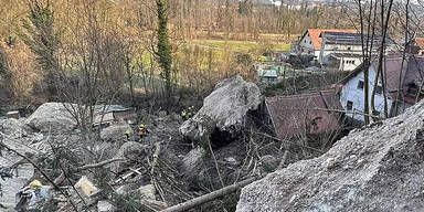 Nach Felssturz in Steyr bleiben Häuser unbewohnbar