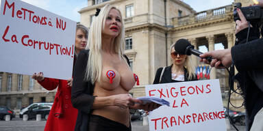 Stripperin sorgt für Eklat bei Frankreich-Wahl