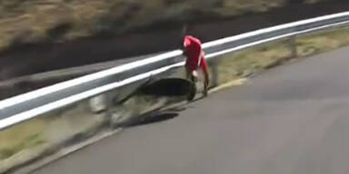 Vuelta-Leader Quintana schwer gestürzt