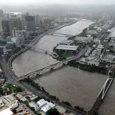 Brisbane von der Flutkatastrophe erfasst