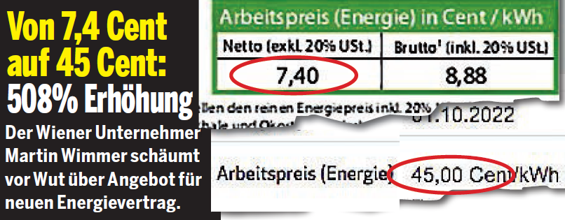 ''Mein Strom-Preis steigt um 500%''
