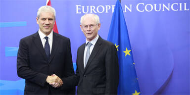 Serbien Präsident Tadic EU EU-Ratspräsident Van Rompuy