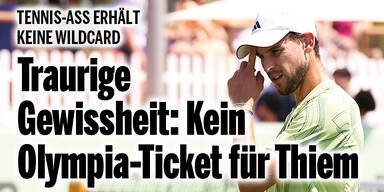 Traurige Gewissheit: Keine Olympia-Wildcard für Thiem