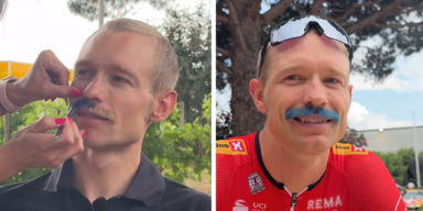 Tour-de-France-Star muss jetzt mit blauem Schnauzer Radeln