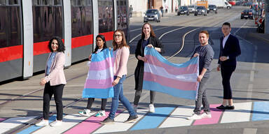 Transgender-Zebrastreifen im 9. Bezirk