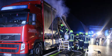 Tiertransporter geriet auf der A1 in Brand