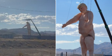 Riesige nackte Trump-Statue bei Las Vegas aufgestellt