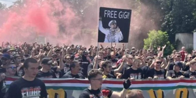 Ungarn-Fans zogen mit "Free Gigi"-Banner durch Stuttgart