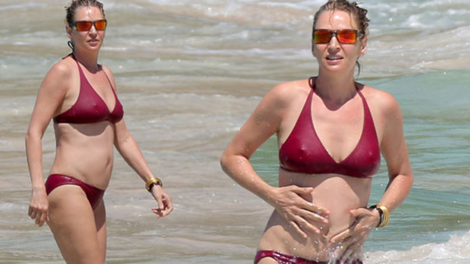 Uma Thurman Sexy Im Bikini Stars