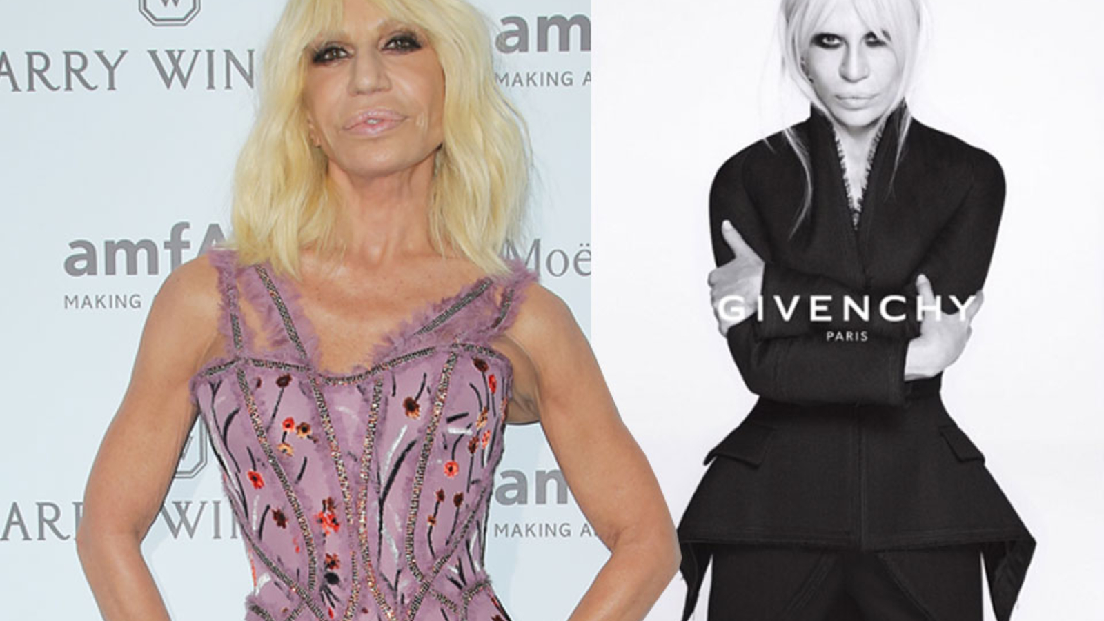 Donatella Versace Posiert F R Givenchy Madonna At