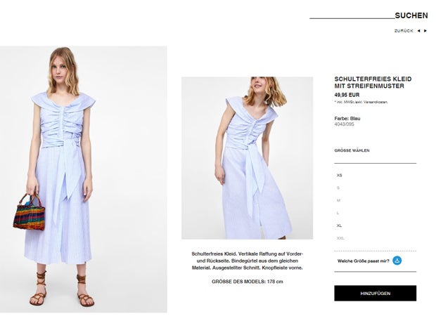 Screenshot Zara