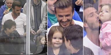 Beckhams: Familienausflug zum Eishockey