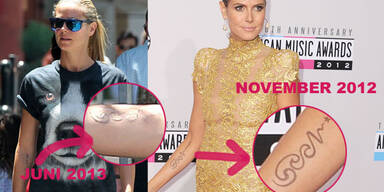 Heidi Klum lässt Tattoo weglasern