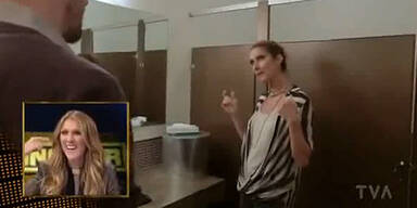 Celine Dion beim Singen am WC gefilmt