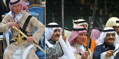 Prinz Charles: Schwerttanz in Saudi-Arabien