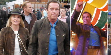 Arnold Schwarzenegger & Heather Milligan am Oktoberfest
