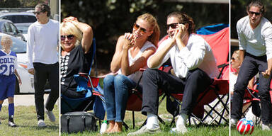 Heidi Klum & Vito Schnabel: Familiensonntag am Fußballplatz