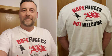 Pegida-Gründer schockt mit "Rapefugees not welcome"-Shirt