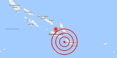 Erneut starkes Erdbeben nahe Salomonen