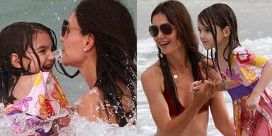 Katie Holmes & Suri Cruise: Strand-Spaß