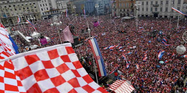 Kroatien zagreb WM-Empfang