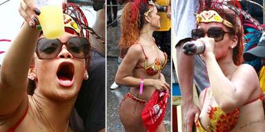 Partykönigin: Rihanna lässt's krachen