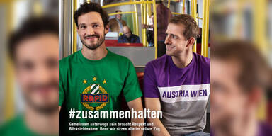 Rapid- und Austria-Fans sind jetzt Freunde