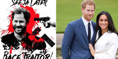 Schock-Bild: Britische Nazis drohen Prinz Harry