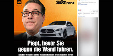 So verspottet Mietwagen-Firma Sixt Strache