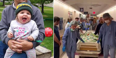 Herzzerreißend: Spital erweist kleiner Heldin letzte Ehre
