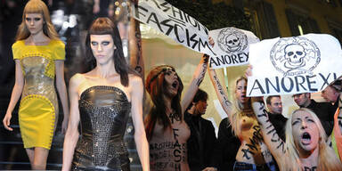 Proteste bei Versace-Show