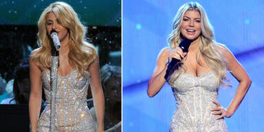 Shakira & Fergie im gleichen Bühnenoutfit