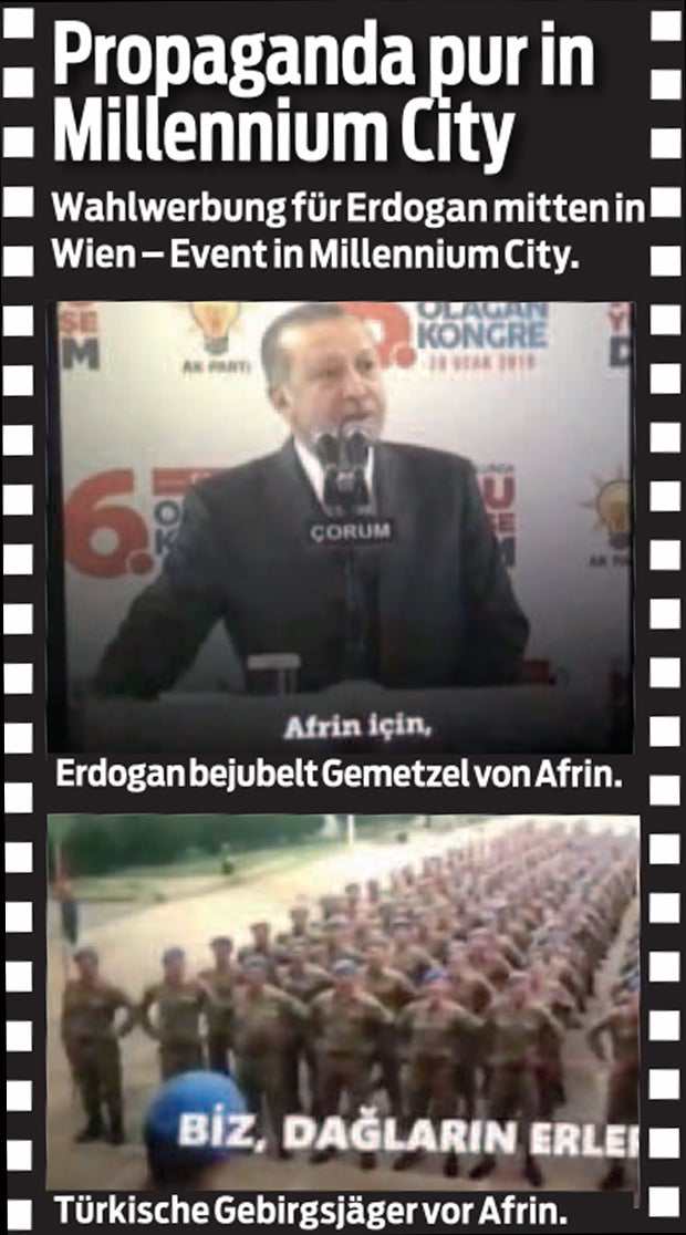 Erdogan Propaganda Wien Millenium City