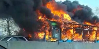 Brand Mailand Anschlag auf Bus